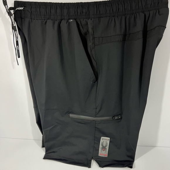 SPYDER MEN'S ACTIVE WEAR, BLACK , LARGE W/2 POCKETS & A SMALL ONE ABOVE THE LOGO - Picture 9 of 16